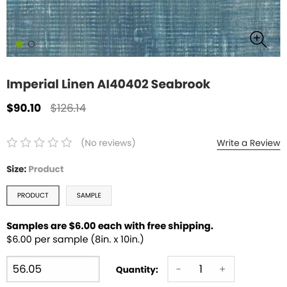 Imperial Linen Seabrook Wallpaper Blues, 2 rolls, NWT - Picture 4 of 4